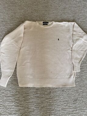 Women’s Polo Ralph Lauren Ivory Cotton Sweater XL